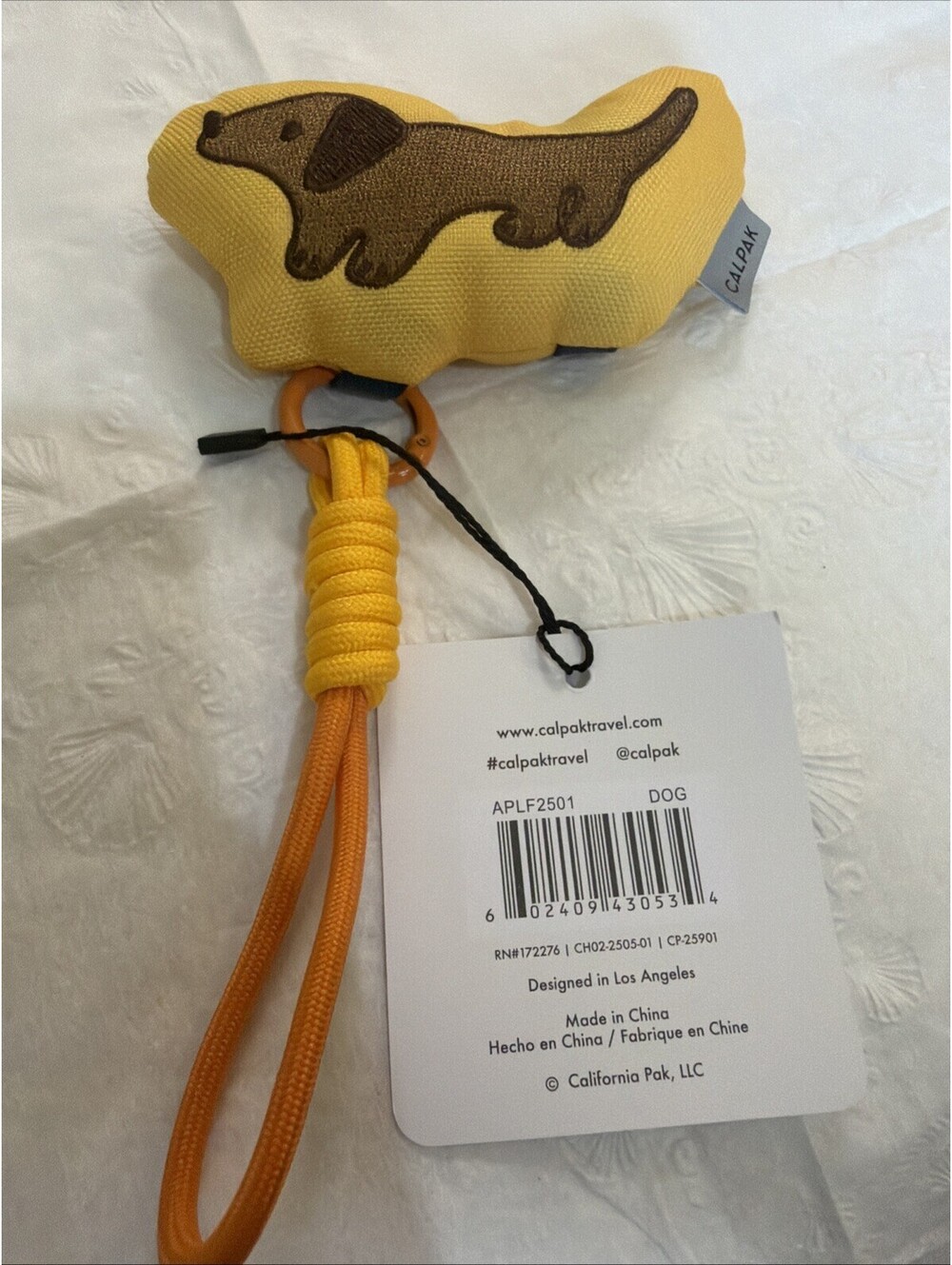 CALPAK Pluffy Bag Charm Dog Kids Plush Backpack Clip APLF2501 NWT Packaging Vary
